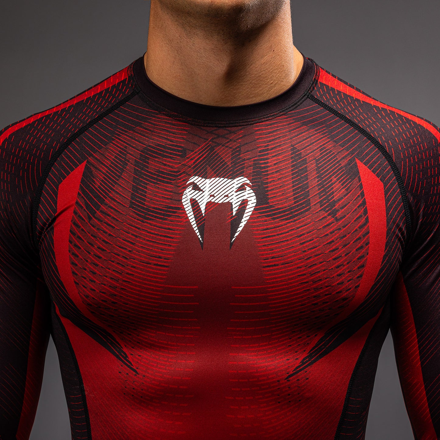 Rashguard à Manches Longues Venum Galactic 3.0 - Rouge/Argent