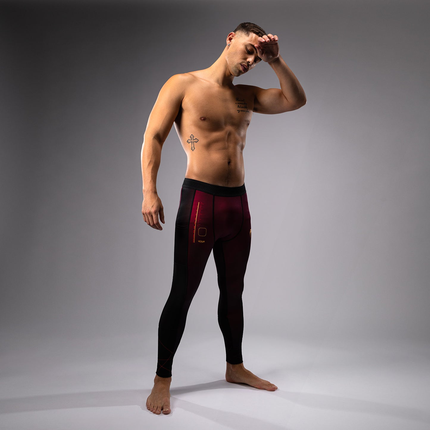 Pantalon de Compression Venum Tactical XT- Noir/Bordeaux/Or - product-type_Pantalons de Compression