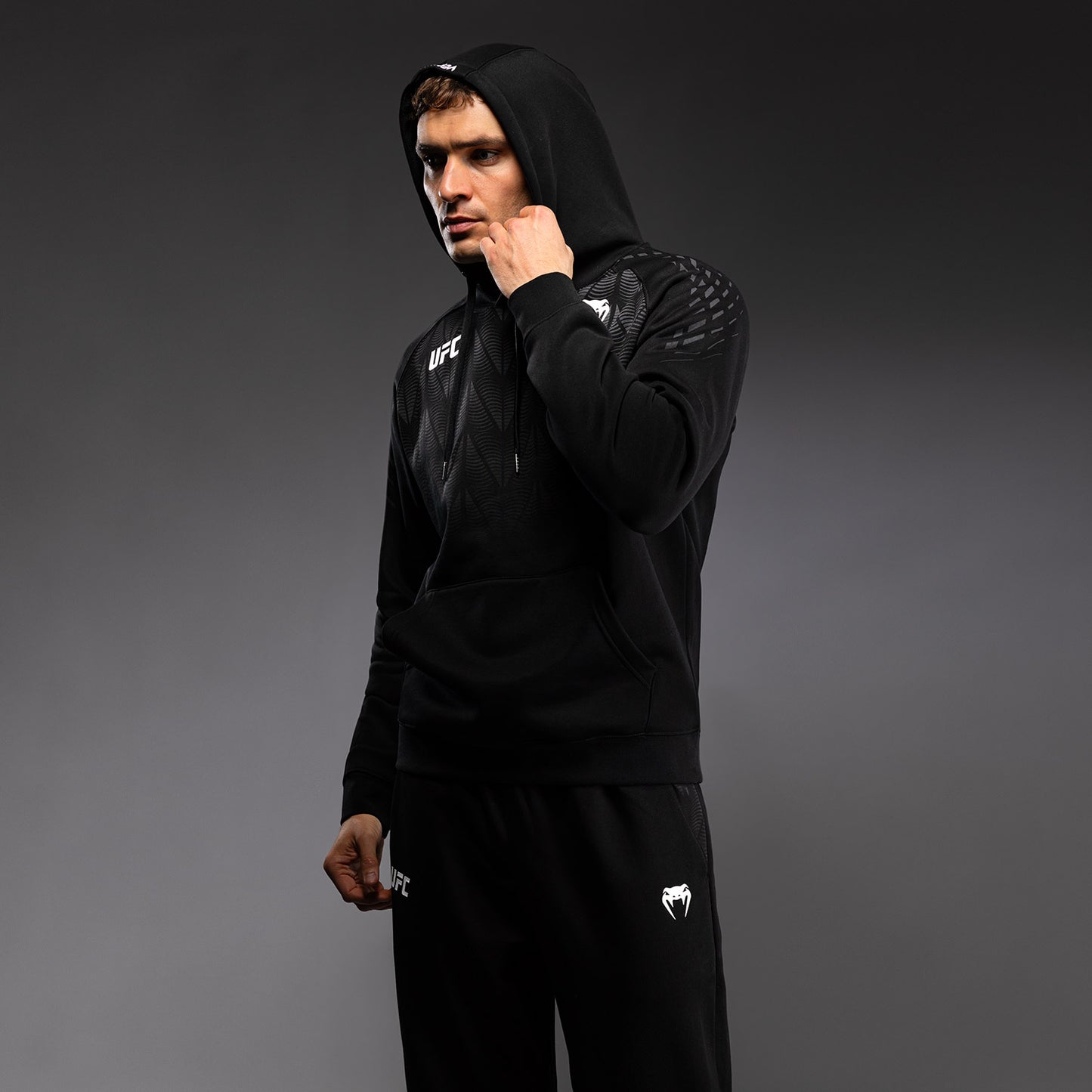 Sweat à capuche Homme UFC Zenith by Venum Replica - Noir