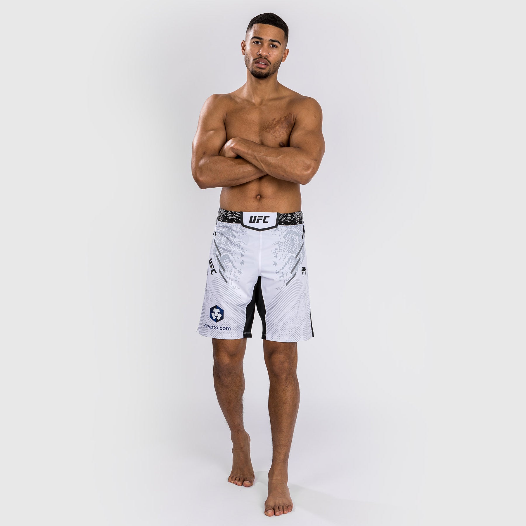 Short de combat personnalisé Coupe longue pour Hommes UFC Adrenaline by Venum Authentic Fight Night – Blanc - product-type_Shorts de MMA
