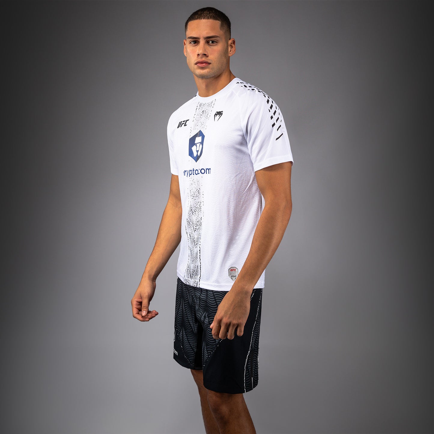 Maillot Officiel Walkout Homme Personnalisé UFC Zenith by Venum Authentic Fight Night - Blanc