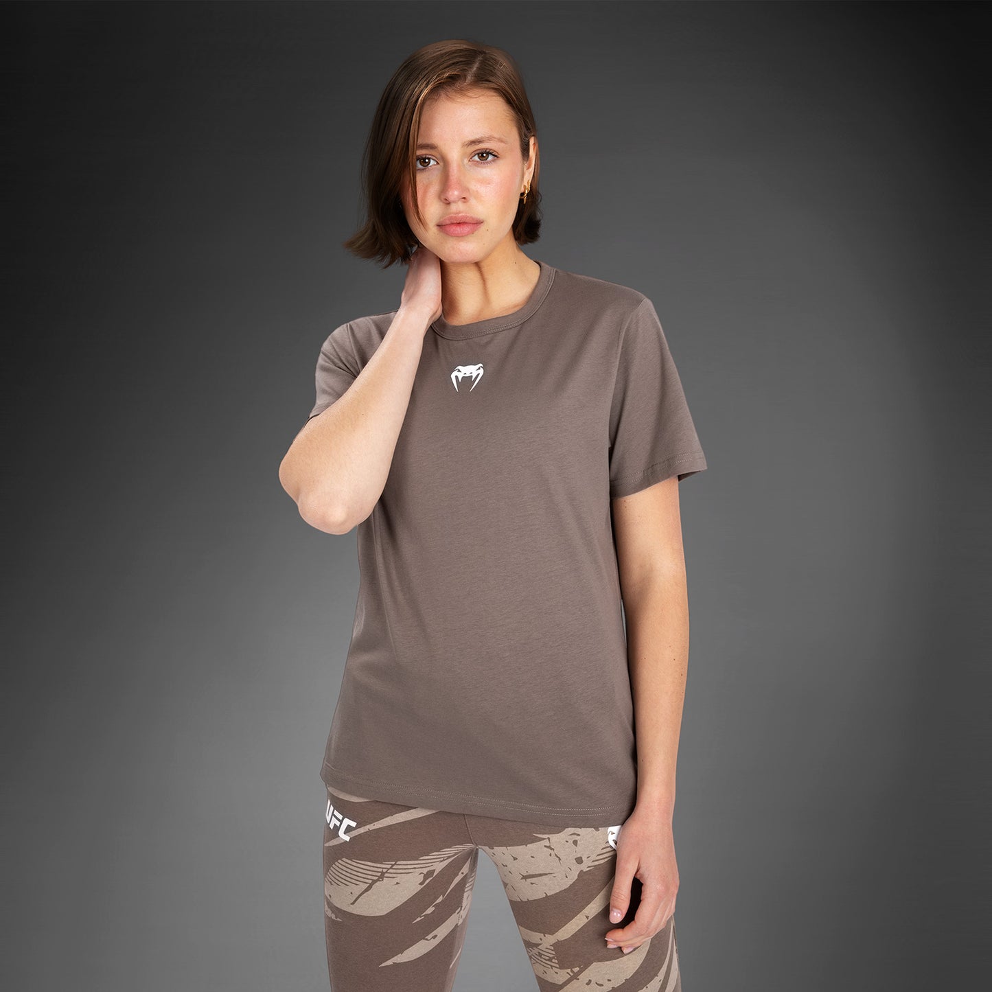T-Shirt en Coton À Manches Courtes pour Femmes UFC Adrenaline by Venum Fight Week - Bronze - product-type_T-Shirts