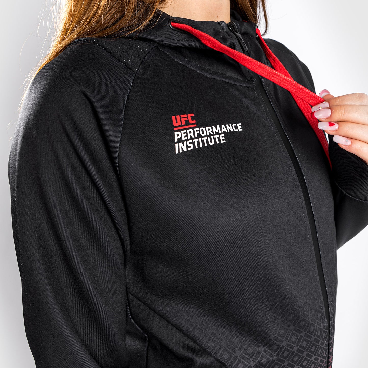 Sweatshirt à capuche UFC Venum Performance Institute - Pour Femmes - Noir/Rouge - product-type_Vestes