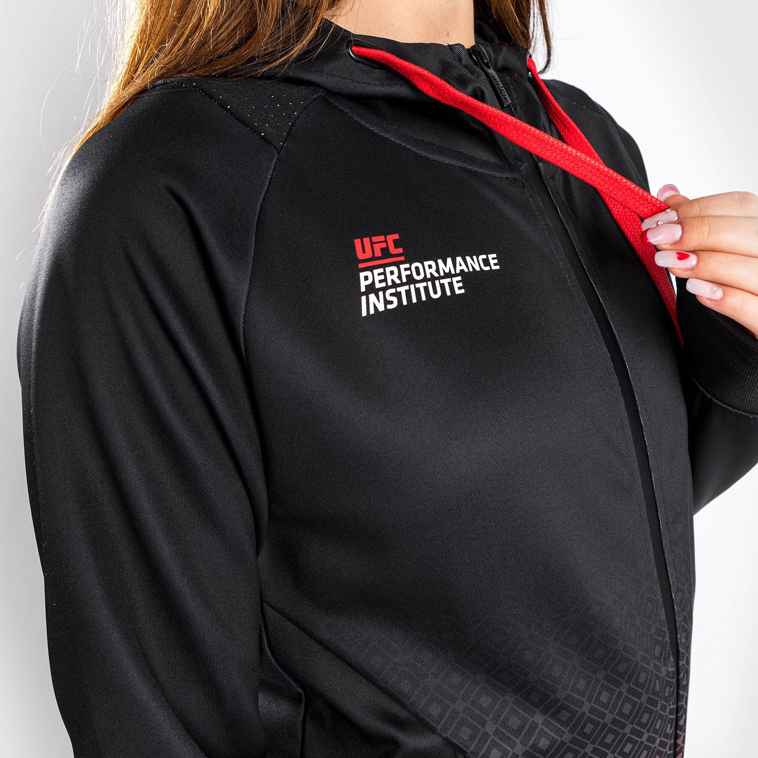 Sweatshirt à capuche UFC Venum Performance Institute - Pour Femmes - Noir/Rouge - product-type_Vestes