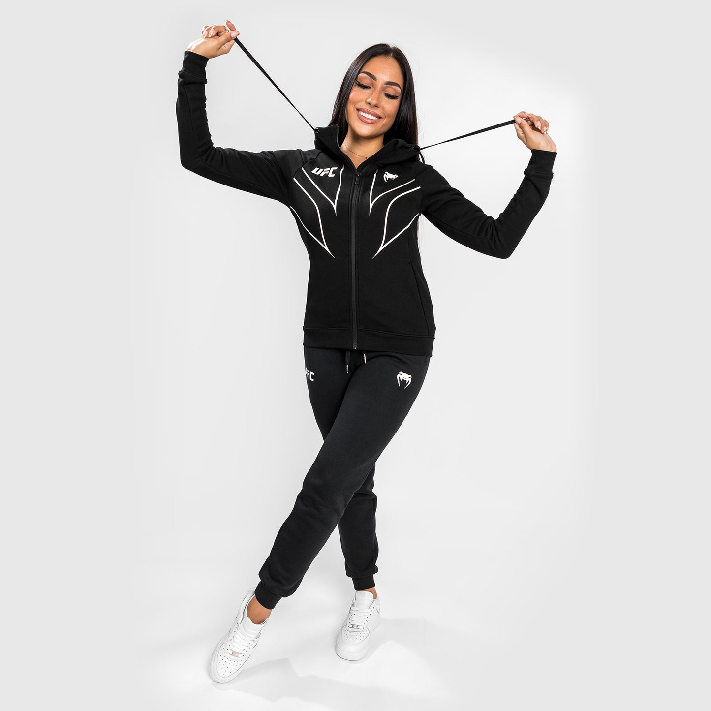 Sweatshirt Zippé Femme UFC Venum Fight Night 2.0 Replica - Noir