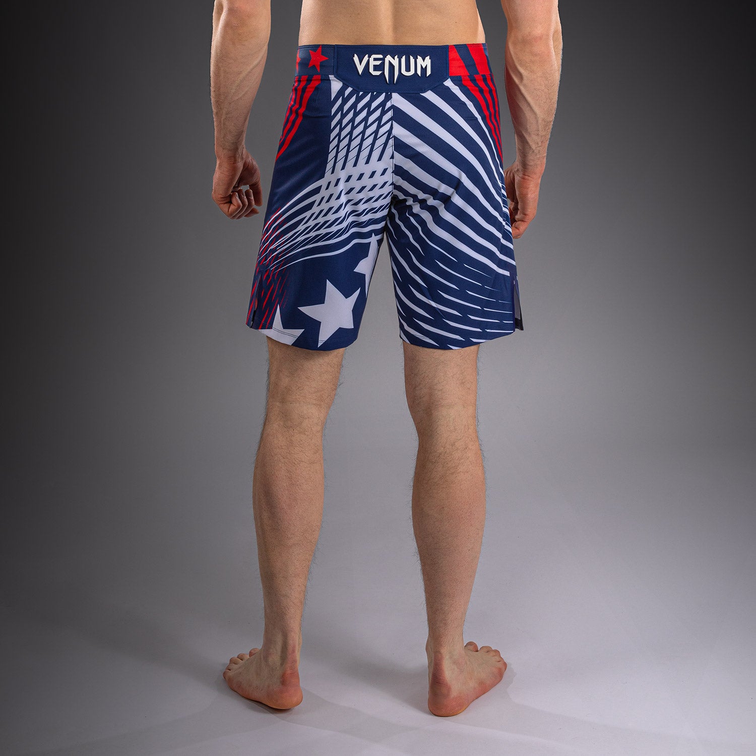 UFC Freedom 250 by Venum Authentic Fight Night Short de combat Personnalisé coupe longue pour homme - Bleu - product-type_Shorts de MMA