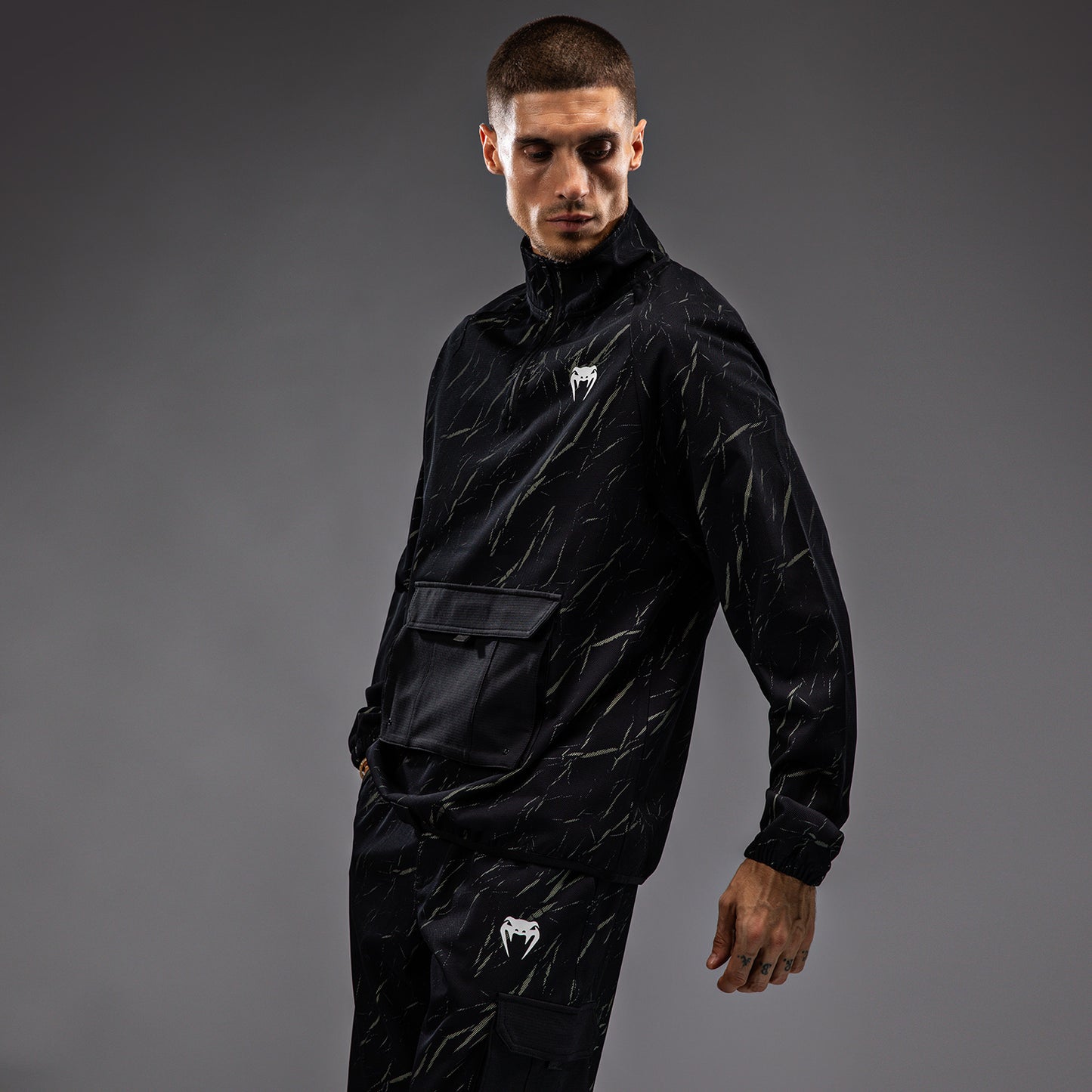 Veste de Survêtement Pour Hommes Venum Trooper - Noir/Beige - product-type_Sweatshirts