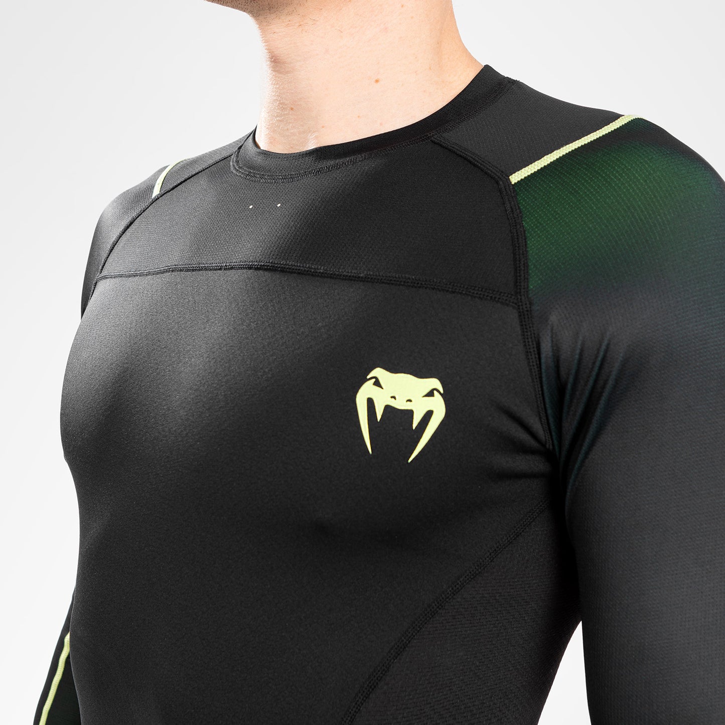Rashguard Hommes - Manches longues Venum Fusion 2.0 - Noir/Jaune - product-type_T-Shirts de Compression