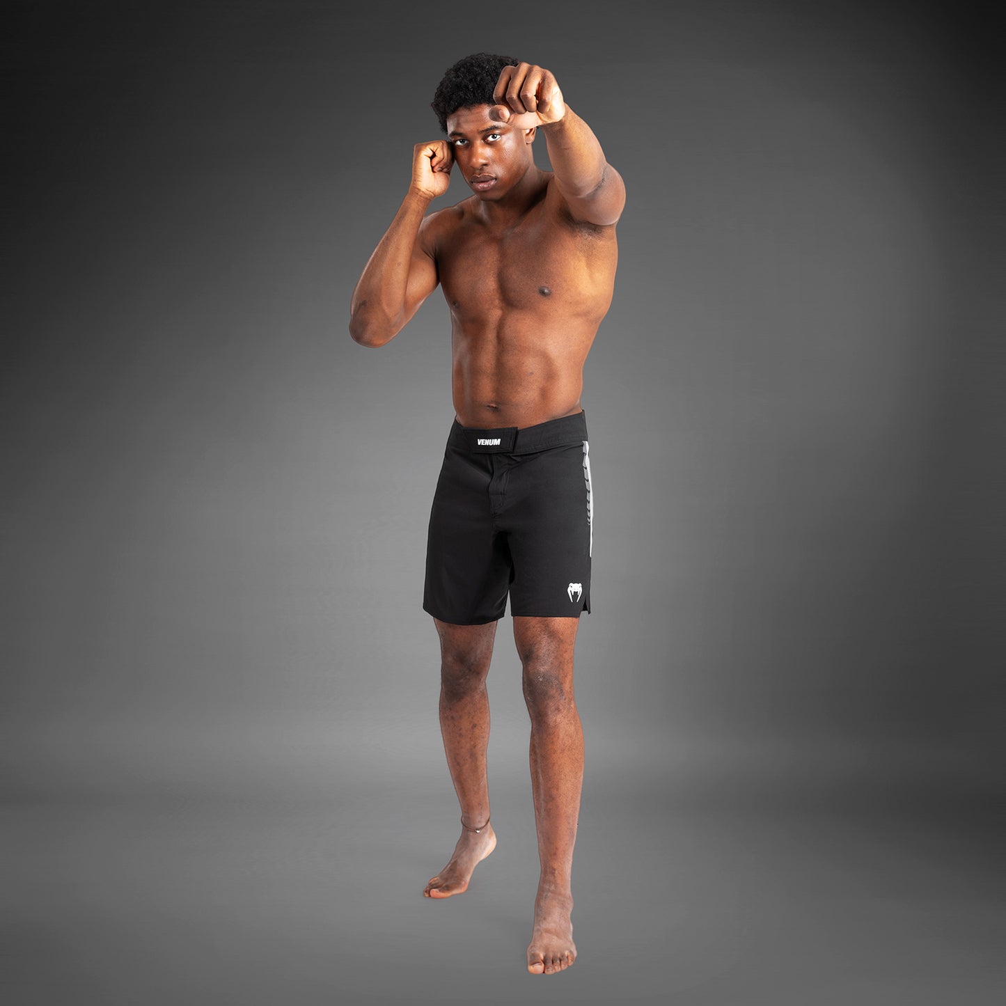 Short de Combat pour Hommes Venum Tempest - Noir/Gris - product-type_Shorts de MMA