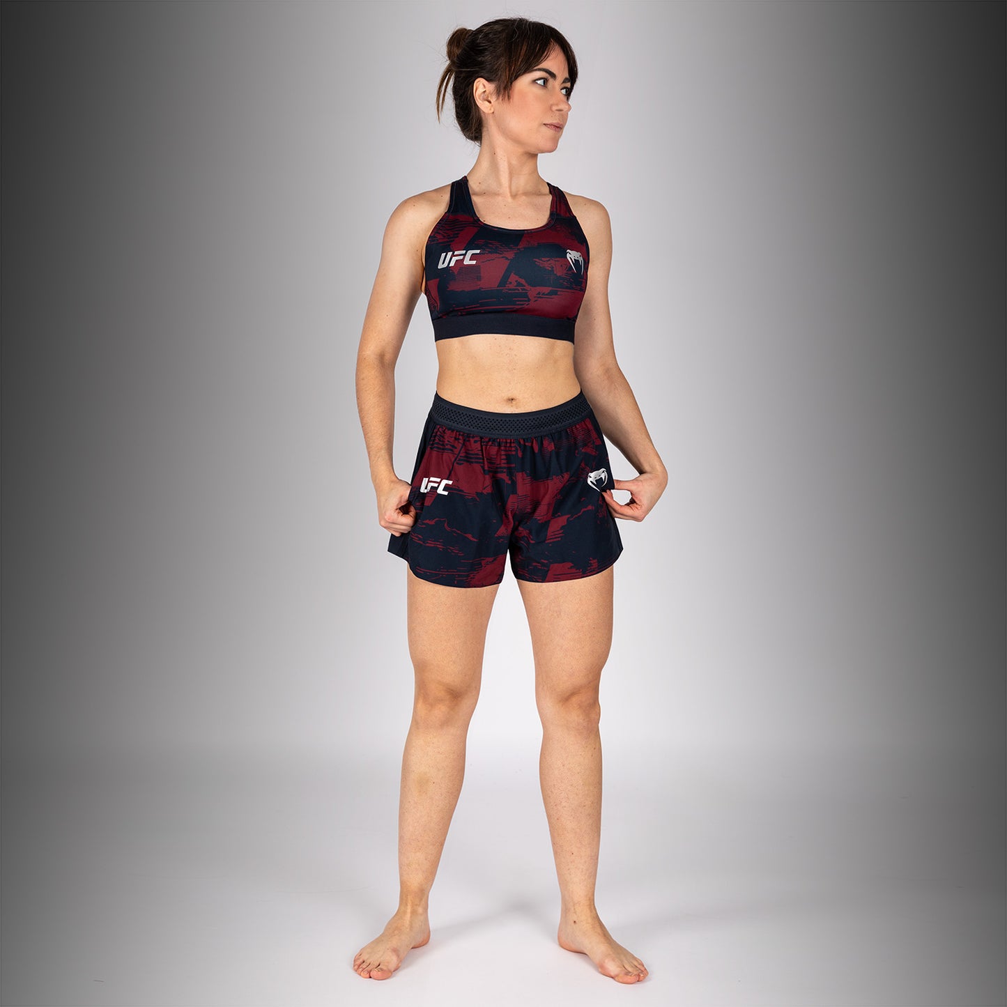 Short Performance Femme UFC Zenith by Venum Authentic Fight Week - Bleu marine/Bordeaux/Argent - product-type_Shorts de training