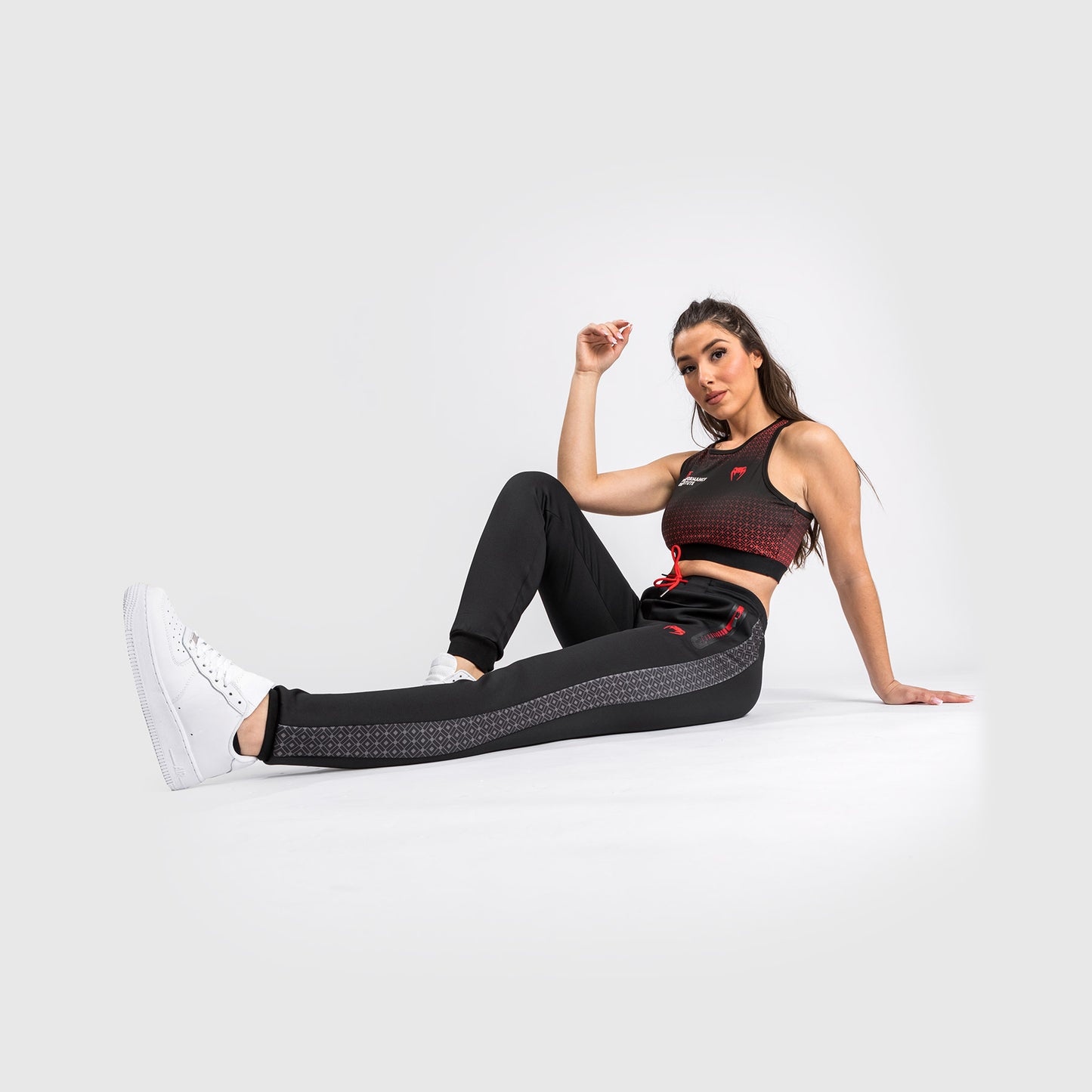 Pantalon de jogging UFC Venum Performance Institute - Pour Femmes - Noir/Rouge - product-type_Pantalons de jogging