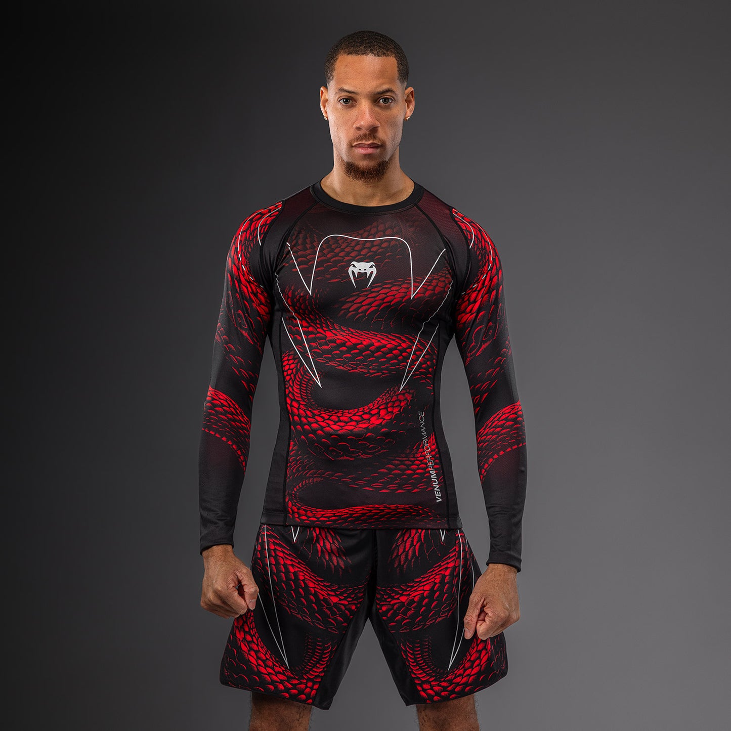 Rashguard à Manches Longues Venum Matupa - Noir/Rouge/Argent - product-type_T-Shirts de Compression