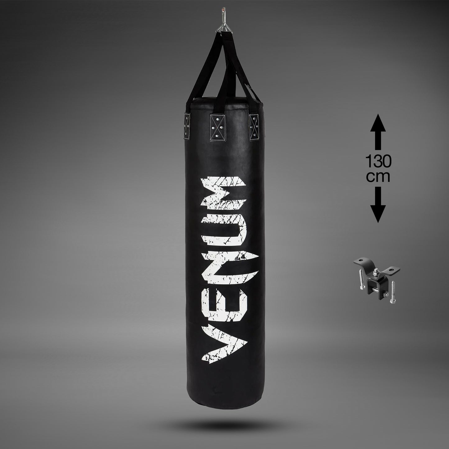 Sac de Frappe Venum Challenger + Crochet de Fixation - Plein - 130cm - Noir/Blanc - product-type_Sacs de frappe