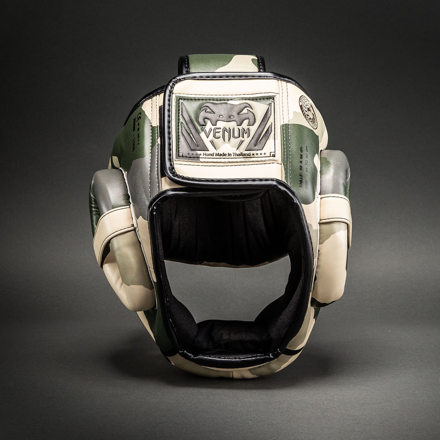 Casque de protection Venum Elite Camo – Kaki/Blanc Cassé