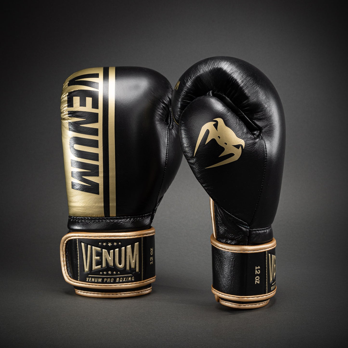 Gants de boxe pro Venum Shield Velcro - Noir/Or - product-type_Gants de boxe