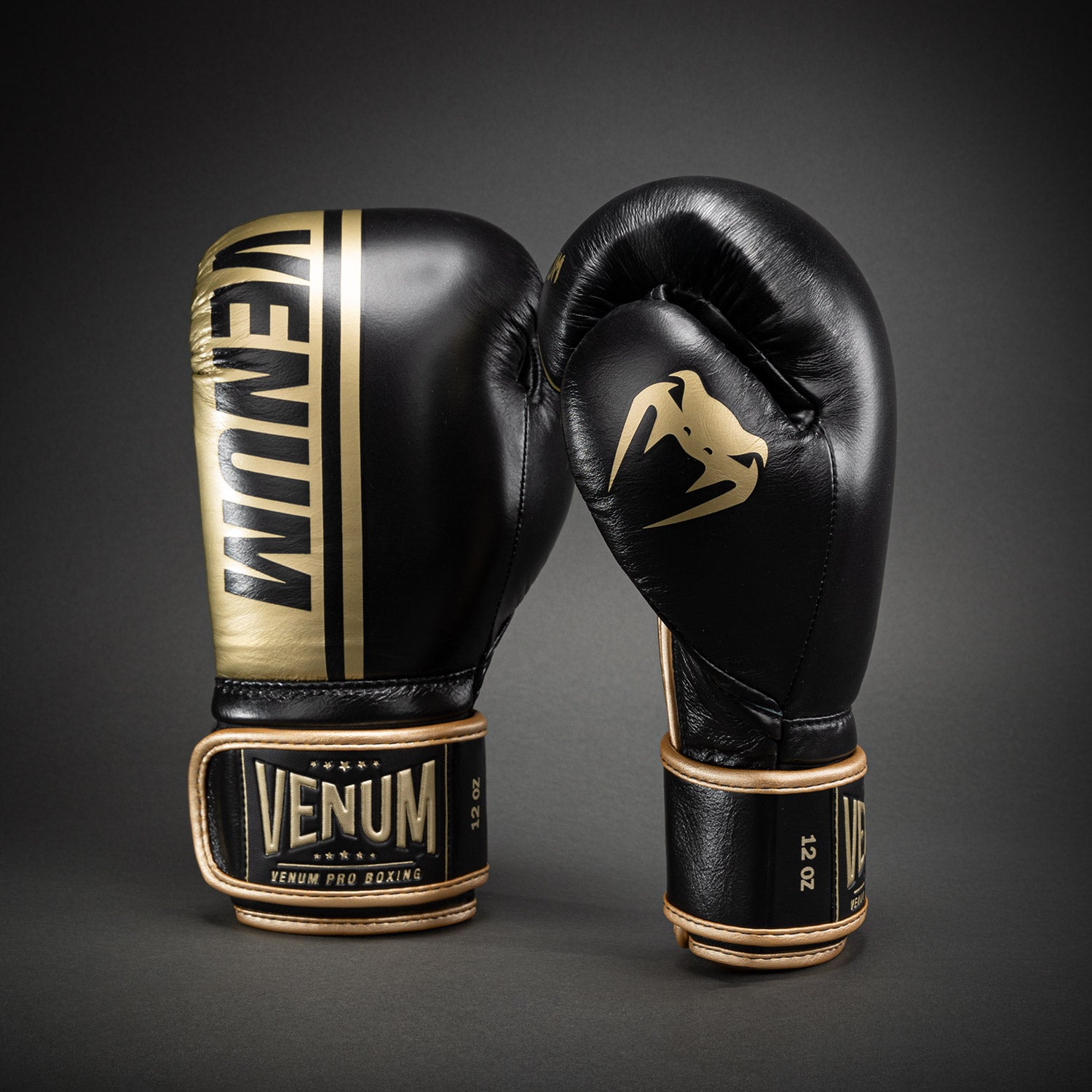 Gants de boxe pro Venum Shield Velcro - Noir/Or - product-type_Gants de boxe
