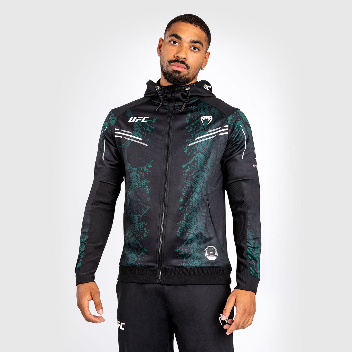 Veste à capuche pour Hommes UFC Adrenaline by Venum Authentic Fight Night - Emerald Edition - Vert/Noir - product-type_Vestes