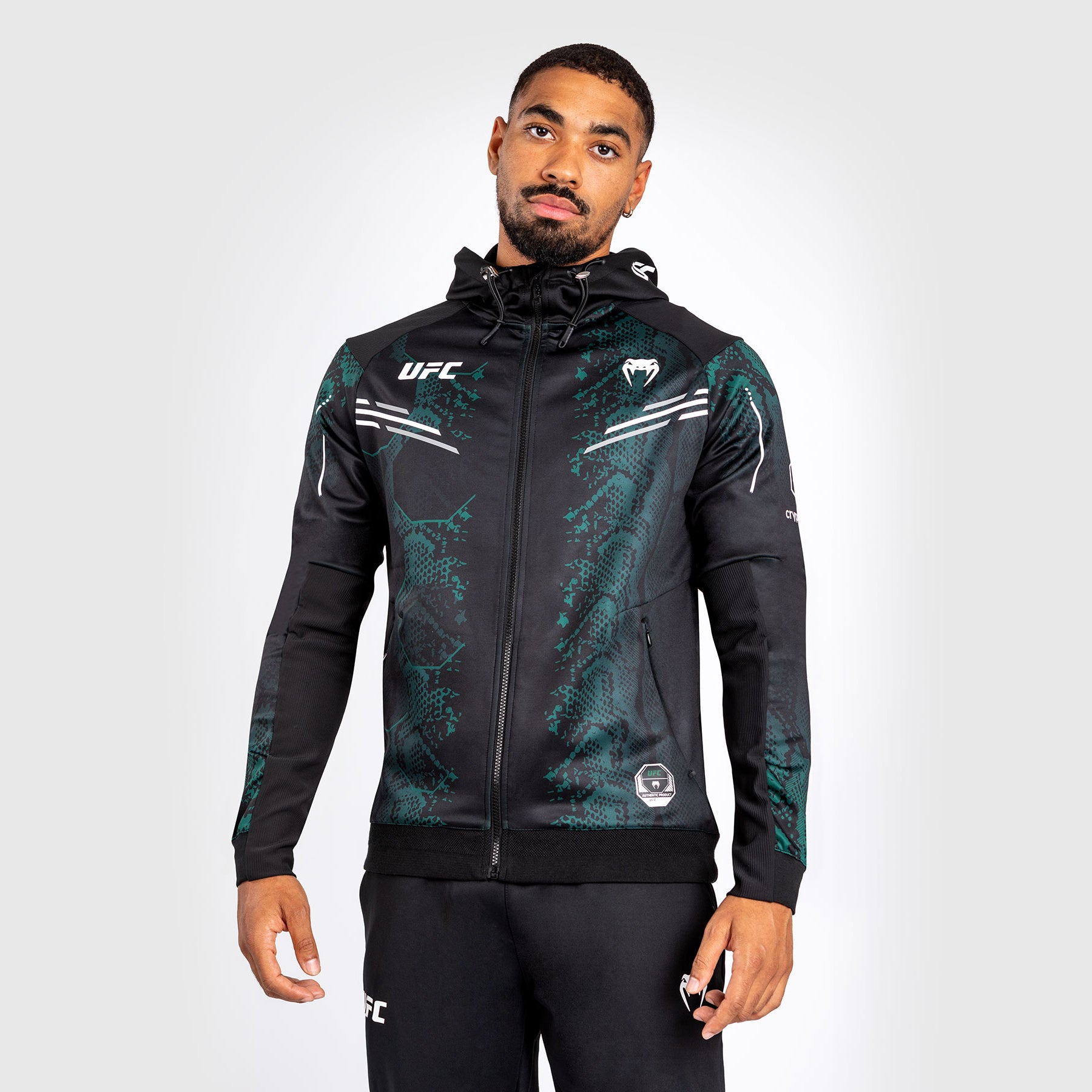 Veste à capuche pour Hommes UFC Adrenaline by Venum Authentic Fight Night - Emerald Edition - Vert/Noir - product-type_Vestes