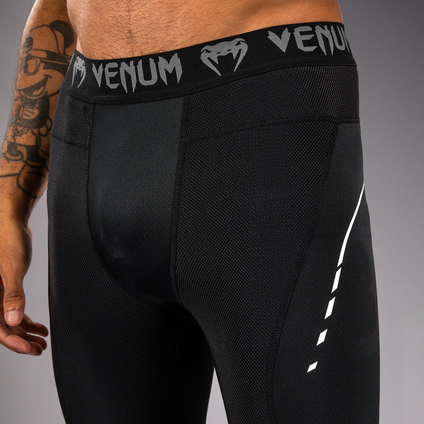 Pantalon de Compression Venum Adrenaline – Noir/Gris Argenté - product-type_Pantalons de Compression
