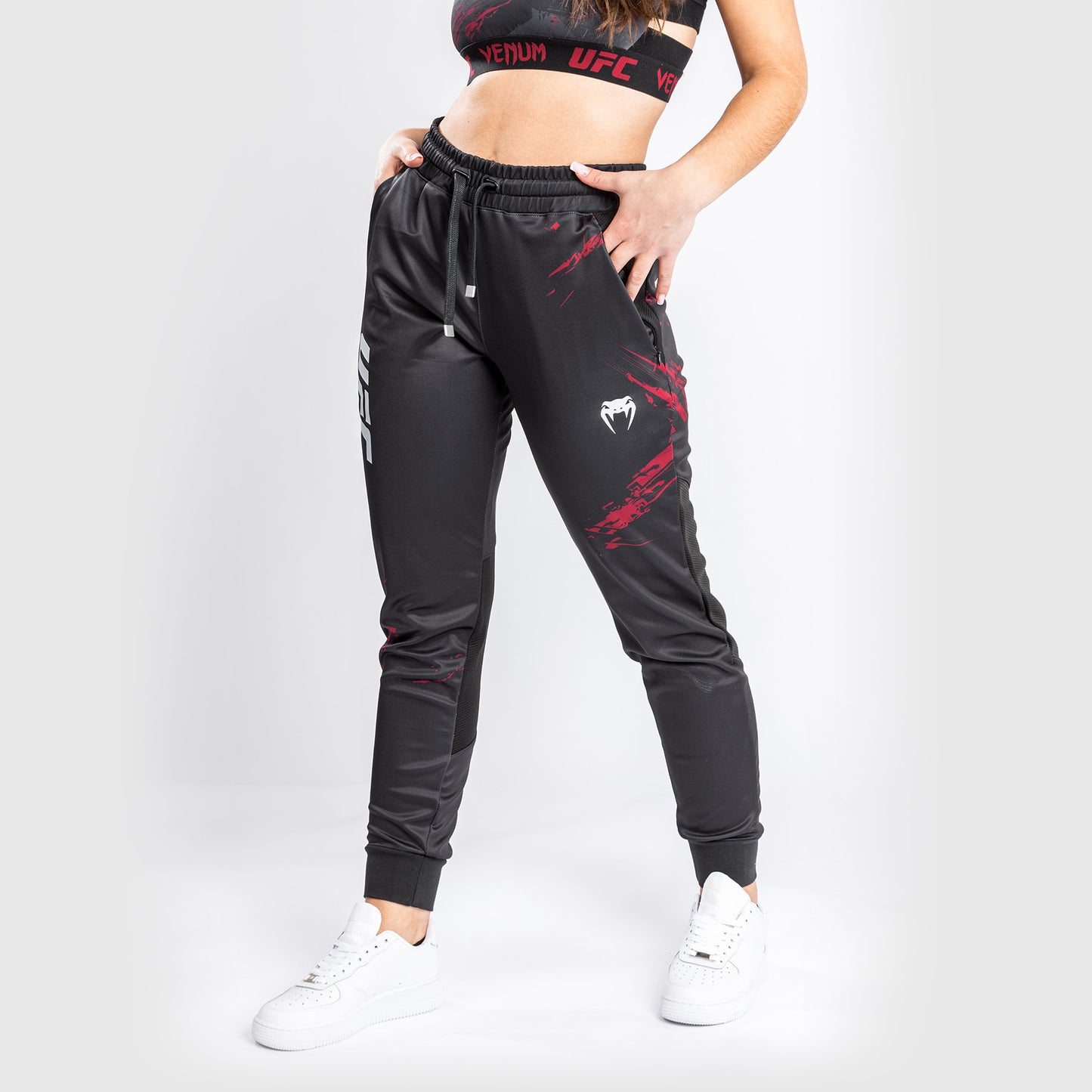 Pantalon de jogging UFC Venum Authentic Fight Week 2.0 - Pour Femmes - Noir/Rouge - product-type_Pantalons de jogging