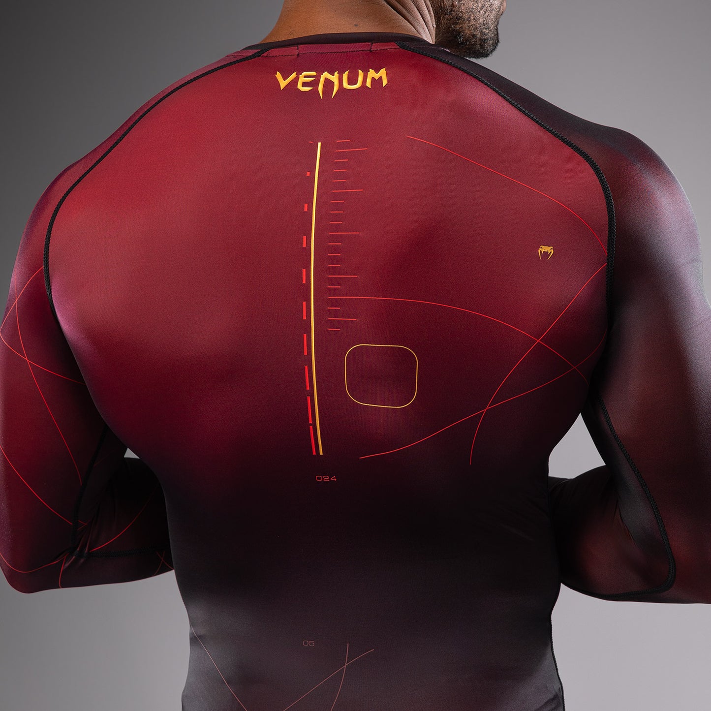 Rashguard Manches Longues Venum Tactical XT- Noir/Bordeaux/Or - product-type_T-Shirts de Compression