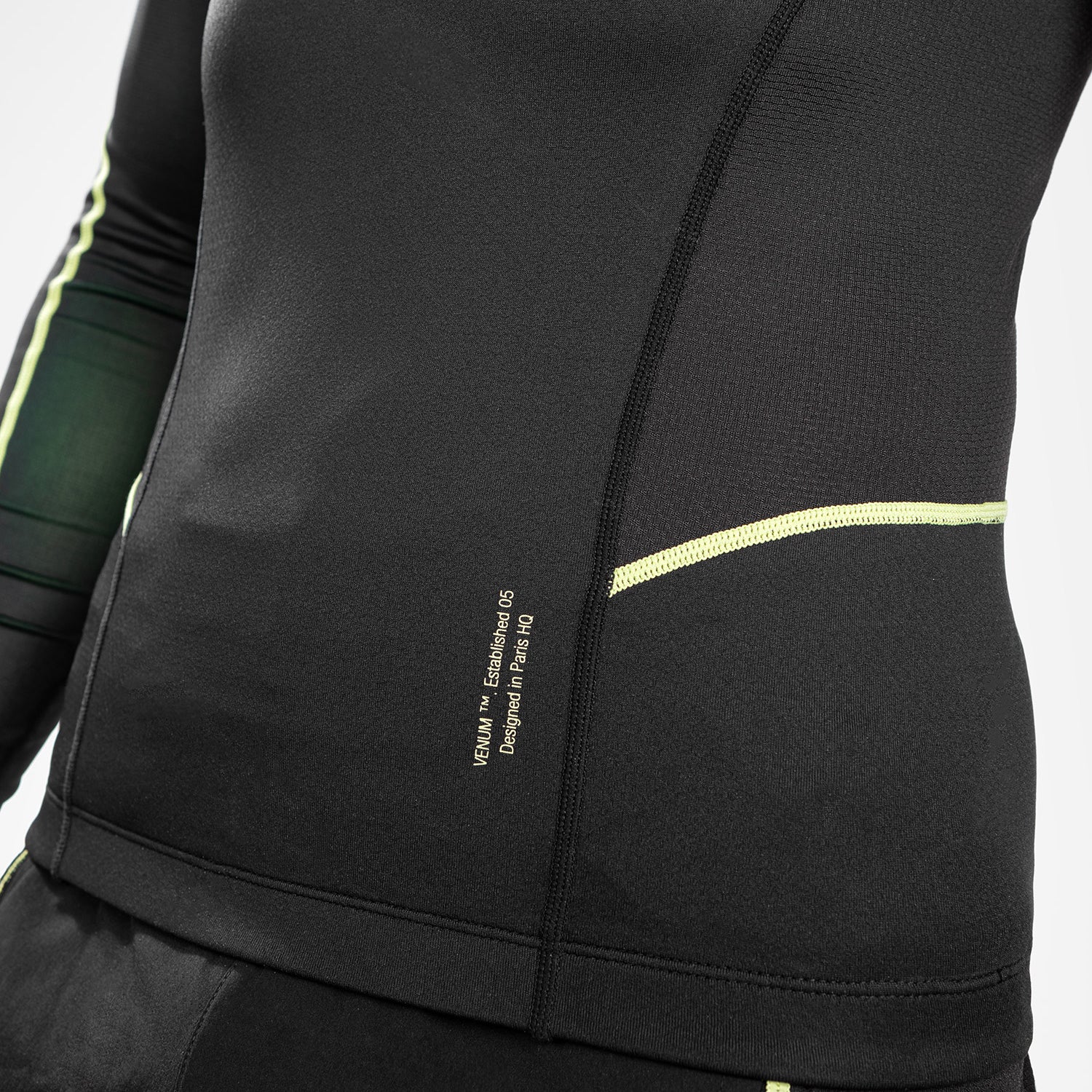 Rashguard Hommes - Manches longues Venum Fusion 2.0 - Noir/Jaune - product-type_T-Shirts de Compression
