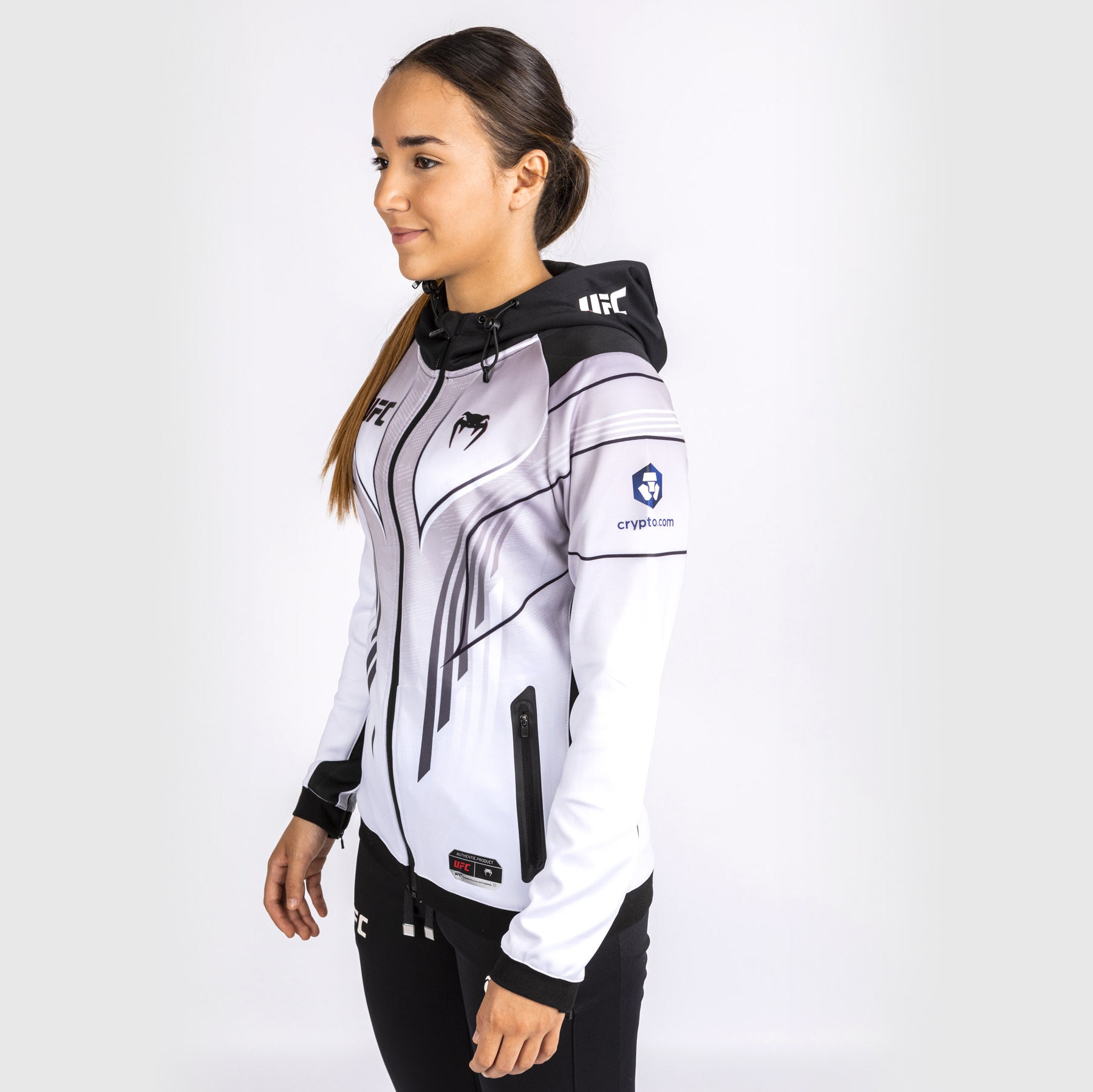 Sweatshirt à Capuche Femme Personnalisé UFC Venum Authentic Fight Night 2.0 - Blanc - product-type_Vestes