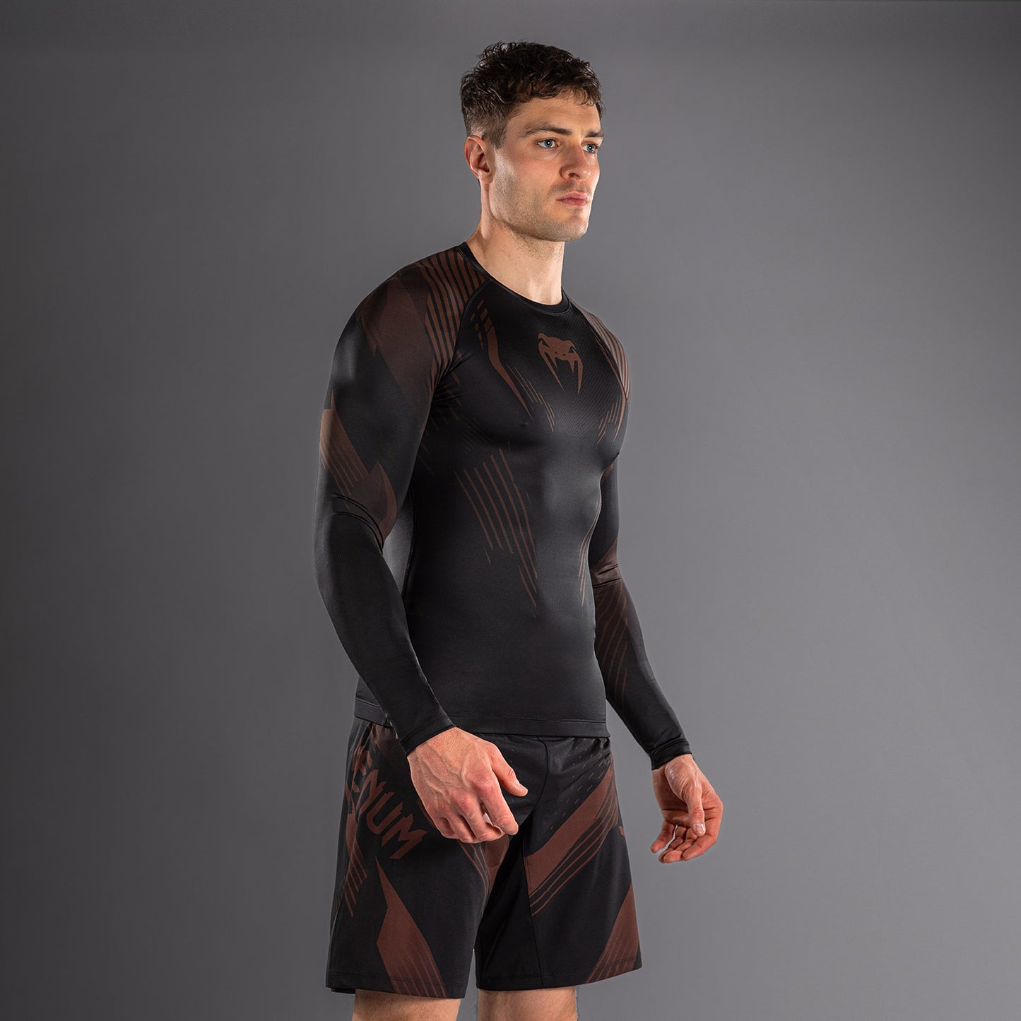 Rashguard à Manches Longues Venum No-Gi 6.0 - Noir/Marron