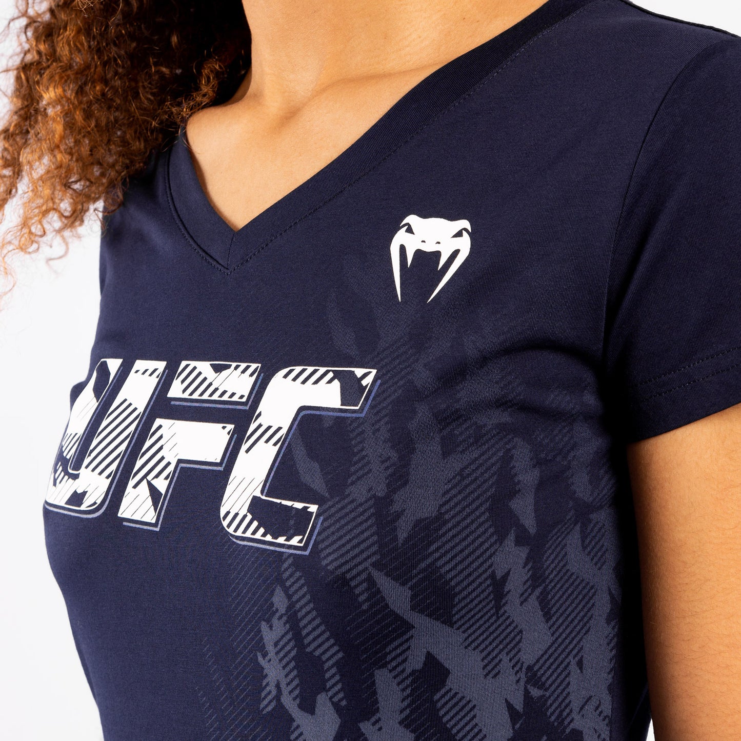 T-shirt Manches Courtes Femme UFC Venum Authentic Fight Week - Bleu Marine