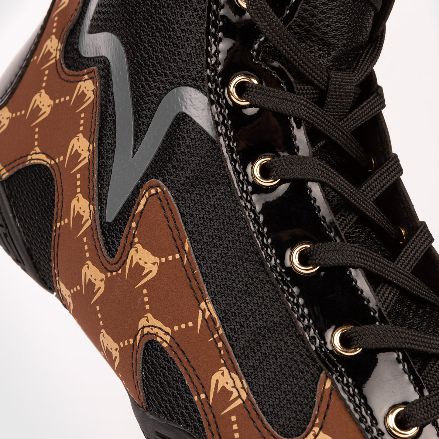 Chaussures de Boxe Venum Elite Evo Monogram - Noir/Marron - product-type_Chaussures de boxe
