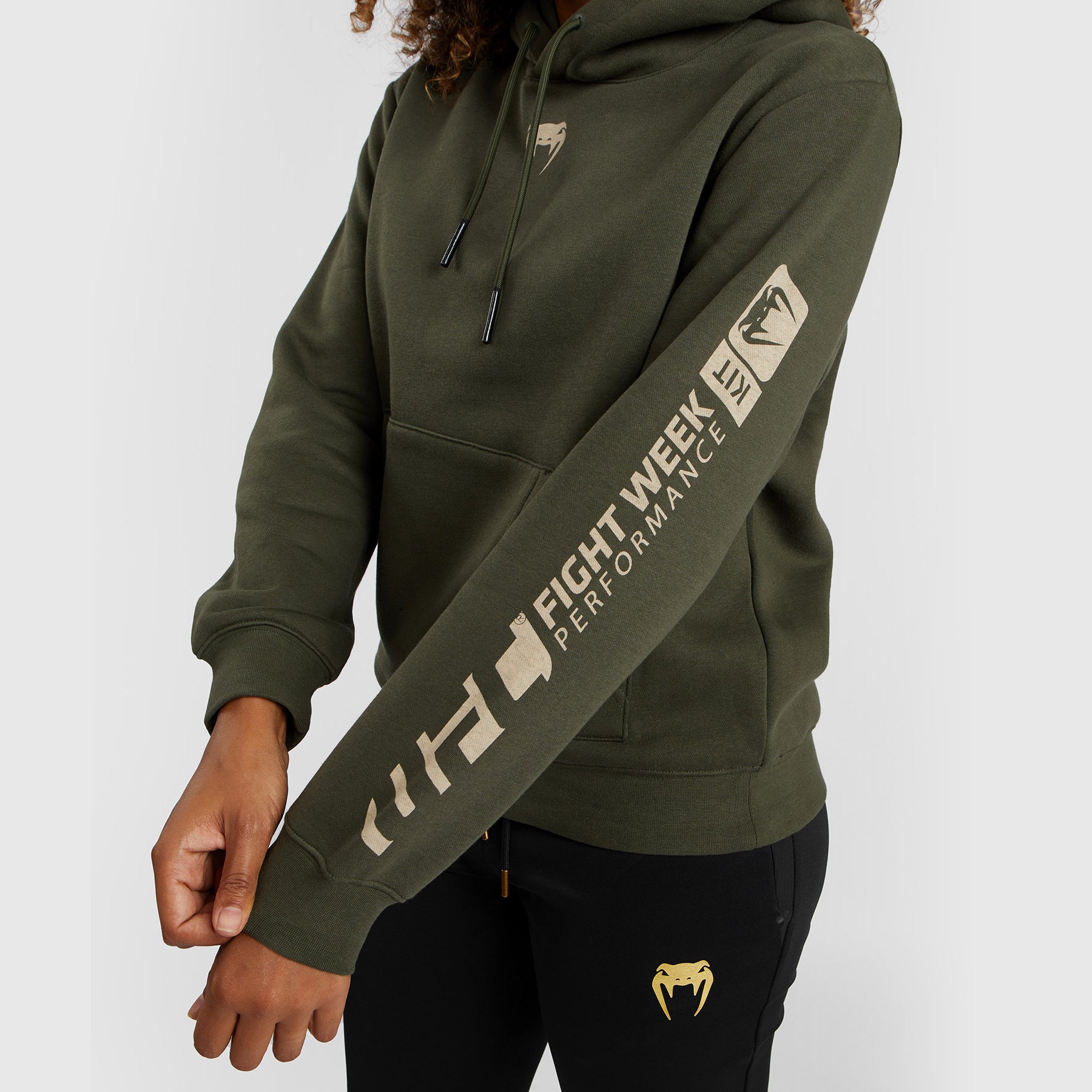 Sweat à capuche pour Femmes UFC Adrenaline by Venum Fight Week - Khaki - product-type_Sweatshirts