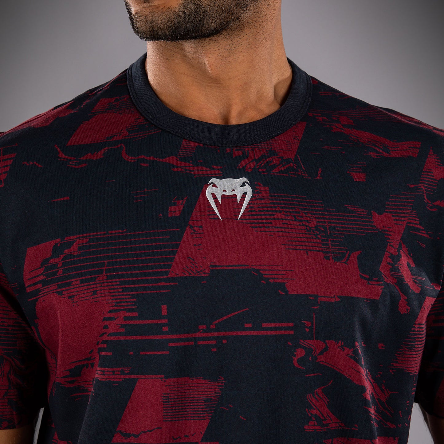 T-shirt manches courtes Homme UFC Zenith by Venum Authentic Fight Week - Bleu marine/Bordeaux/Argent