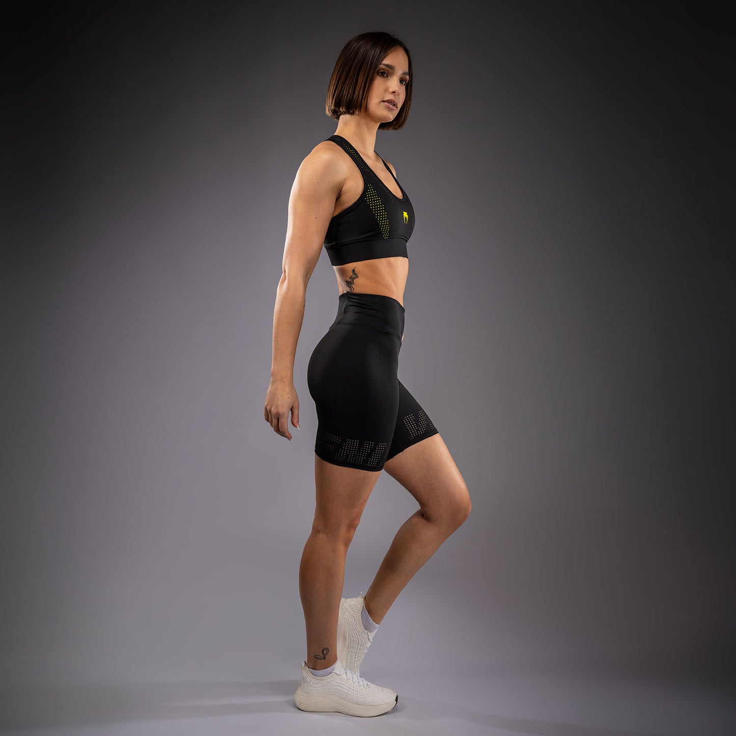 Short de Compression Venum Lazer Pour Femme - Noir/Jaune