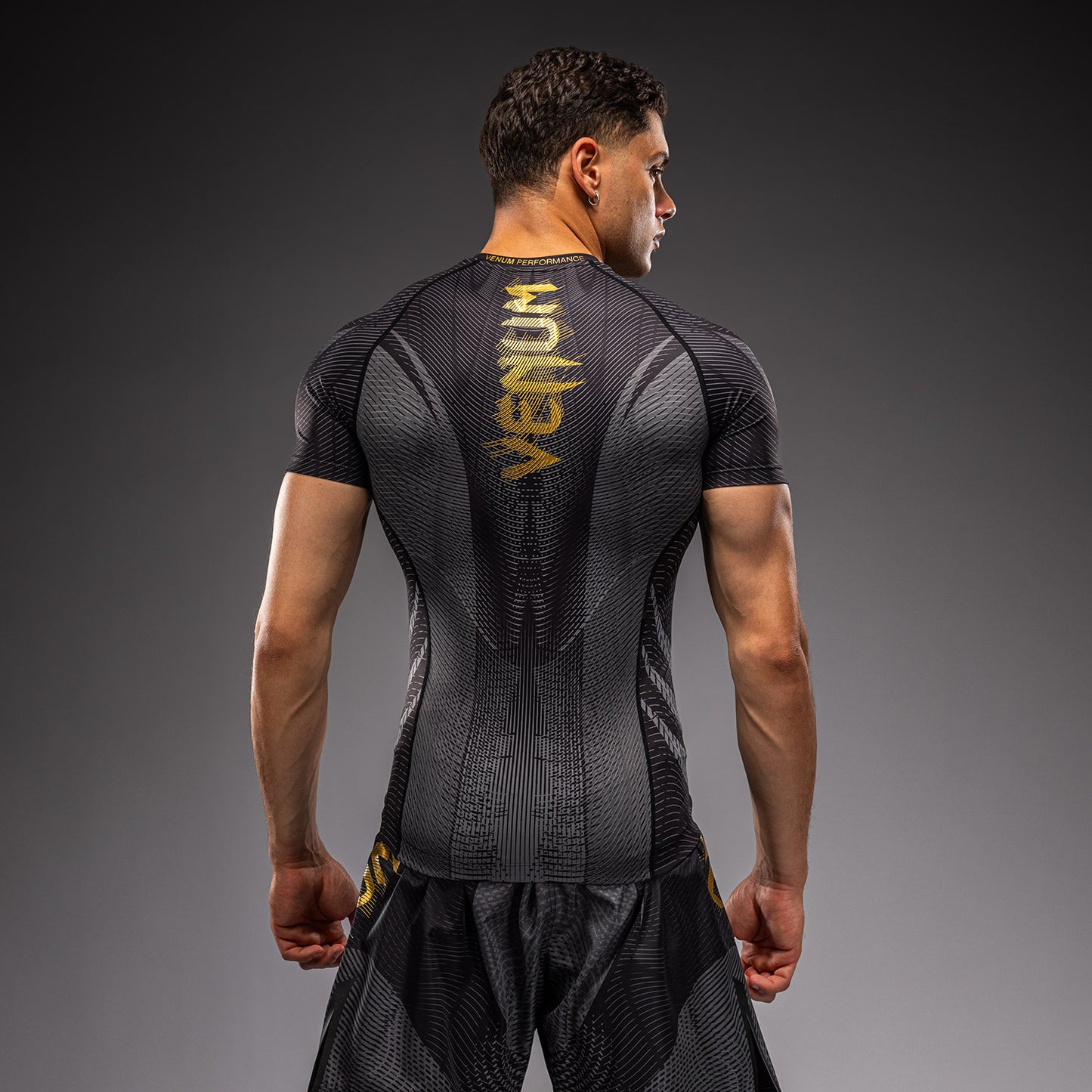 Rashguard à Manches Courtes Venum Galactic 3.0 - Noir/Or