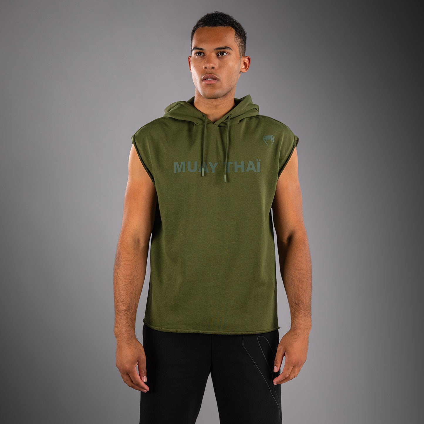 Sweat à Capuche Sans Manches Venum Muay Thai VT – Vert Militaire - product-type_Sweatshirts