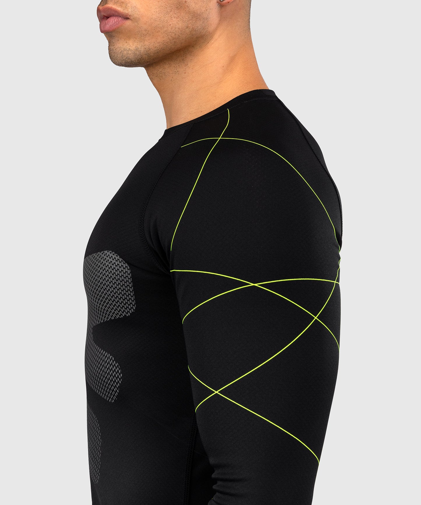 Rashguard Manches Longues Venum Training Camp 4.0 - Noir/Vert fluo - product-type_T-Shirts de Compression