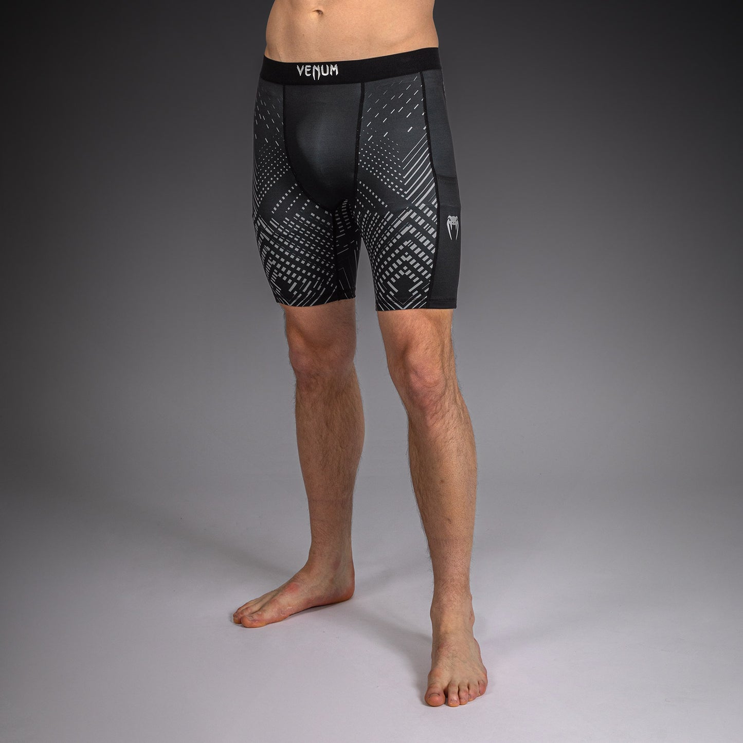 Short de Compression Venum Midnight Fury – Noir/Gris/Argent