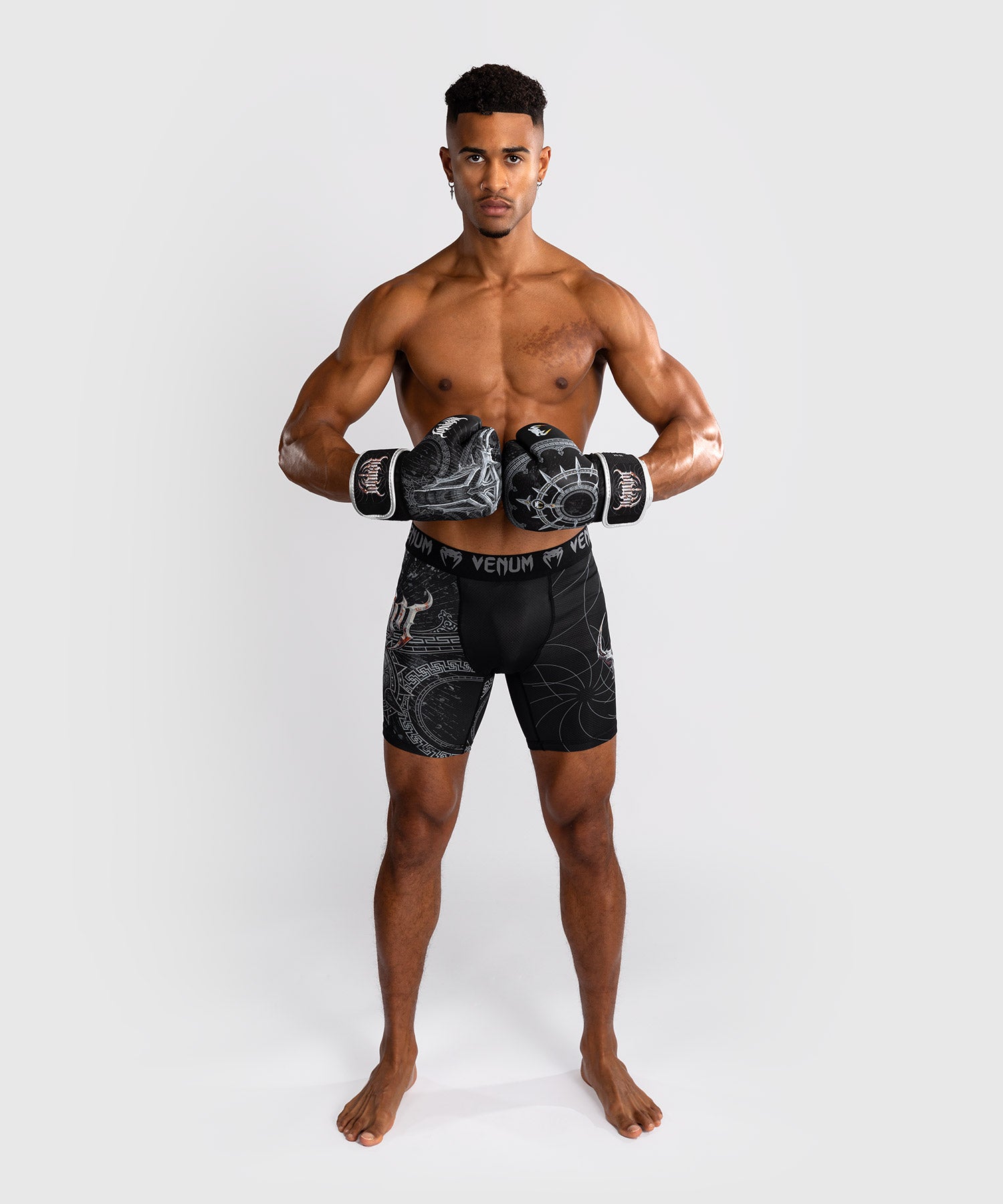 Short de compression pour Hommes Venum Gladiator 5.0 - Noir/Argent - product-type_Shorts de compression