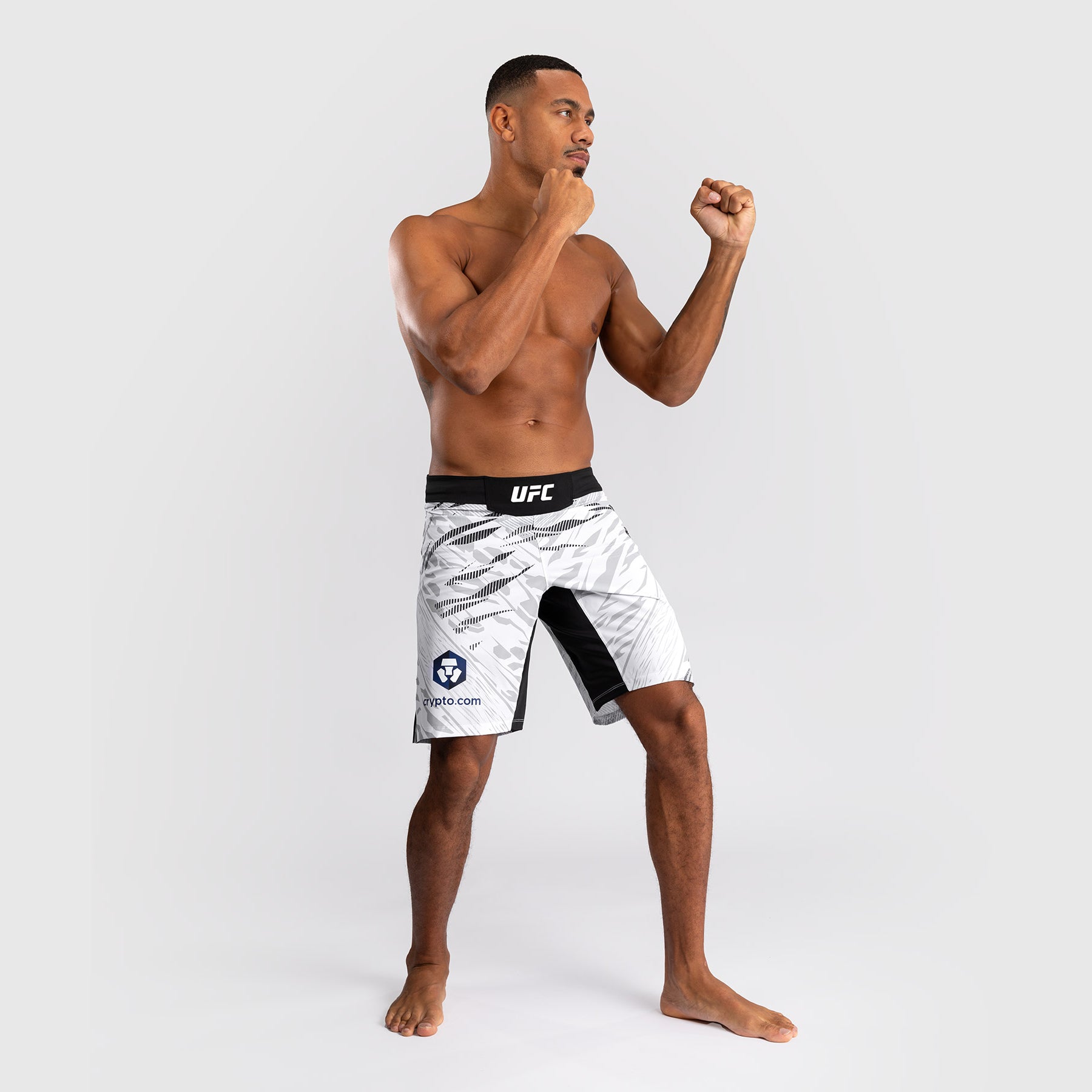 Shorts de Combat pour Hommes UFC Fusion by Venum Personnalisé Authentic Fight Night - Coupe Longue - Blanc - product-type_Shorts de MMA
