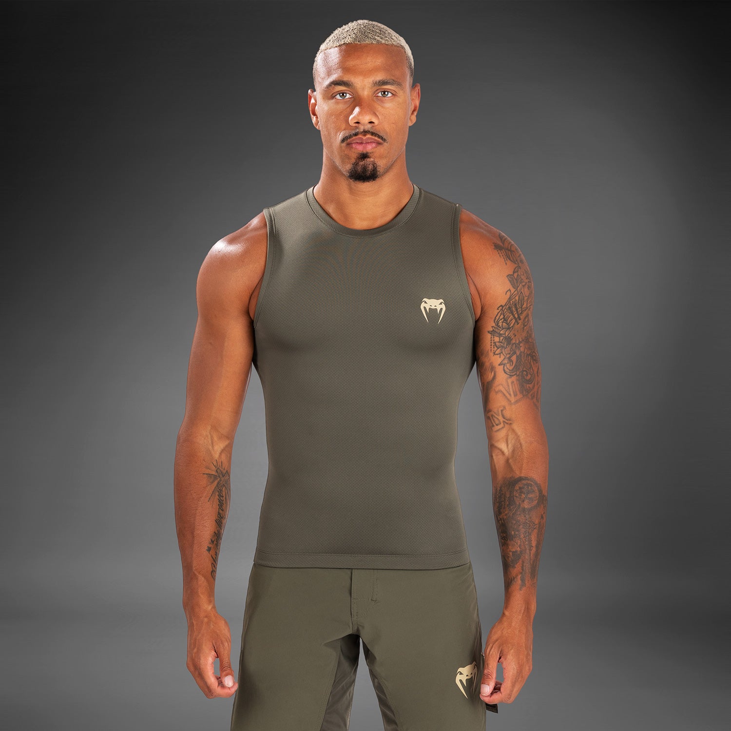 Rashguard sans manches pour hommes Venum Contender - Kaki - product-type_T-Shirts de Compression