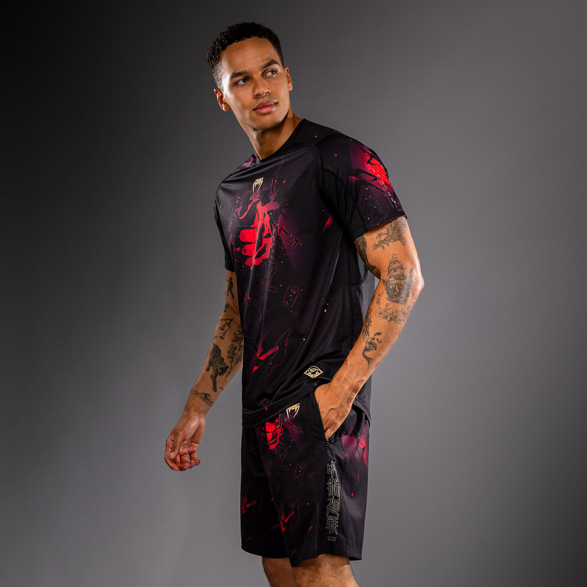 T-shirt Dry Tech Itadori Jujutsu Kaisen x Venum – Noir/Rouge