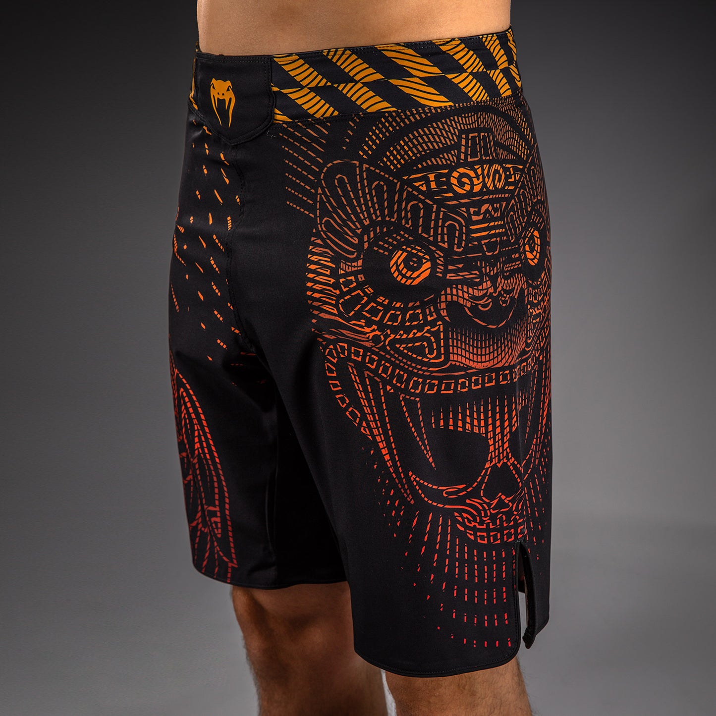 Short de Combat Venum Quetzal Fury - Noir/Rouge Fury/Mandarine