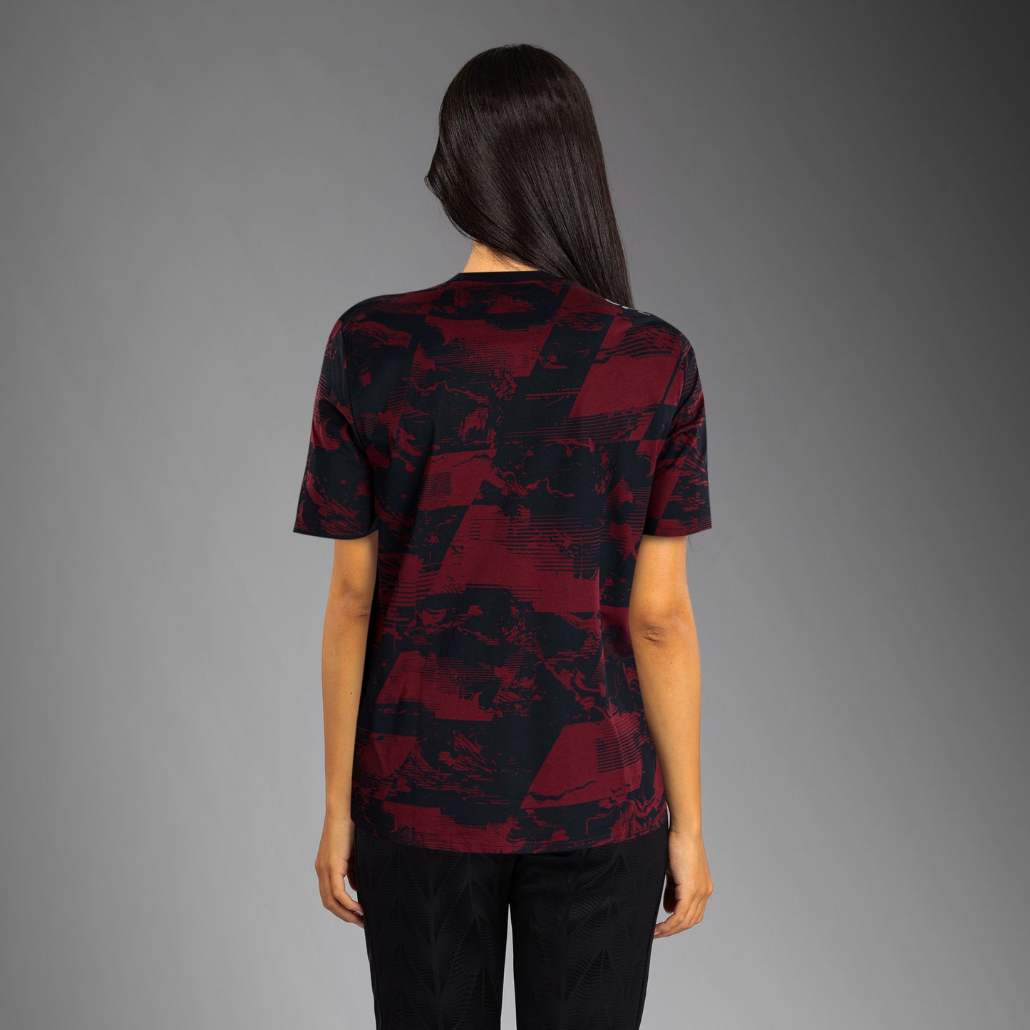 T-shirt manches courtes Femme UFC Zenith by Venum Authentic Fight Week - Bleu marine/Bordeaux/Argent