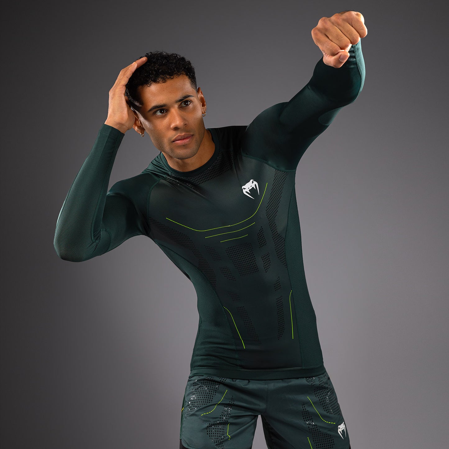 Rashguard Venum Technical 3.0 - Vert Forêt - product-type_T-Shirts de Compression