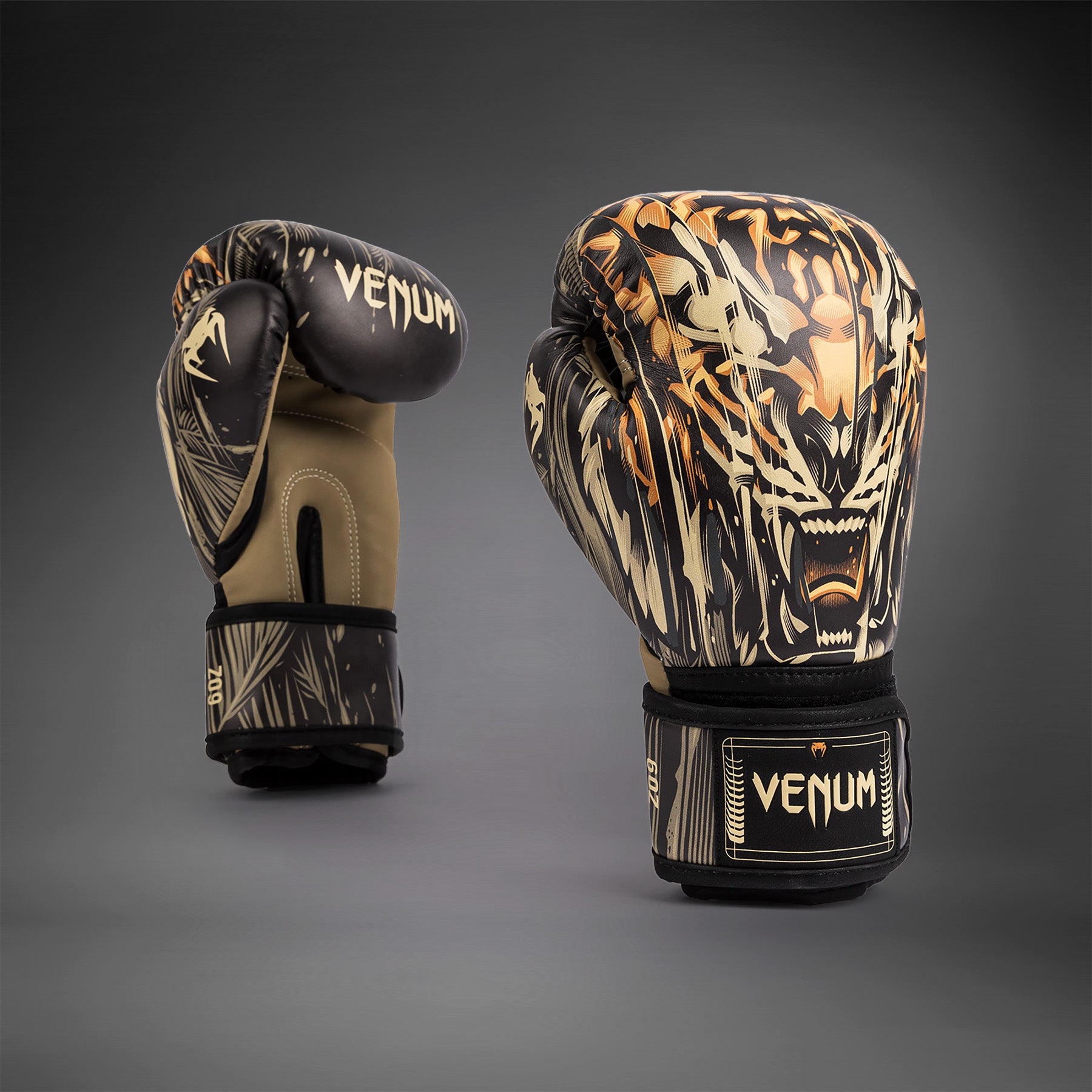 Gants de Boxe Venum Tiger pour Enfants - Noir/Orange Néon - product-type_Gants de boxe