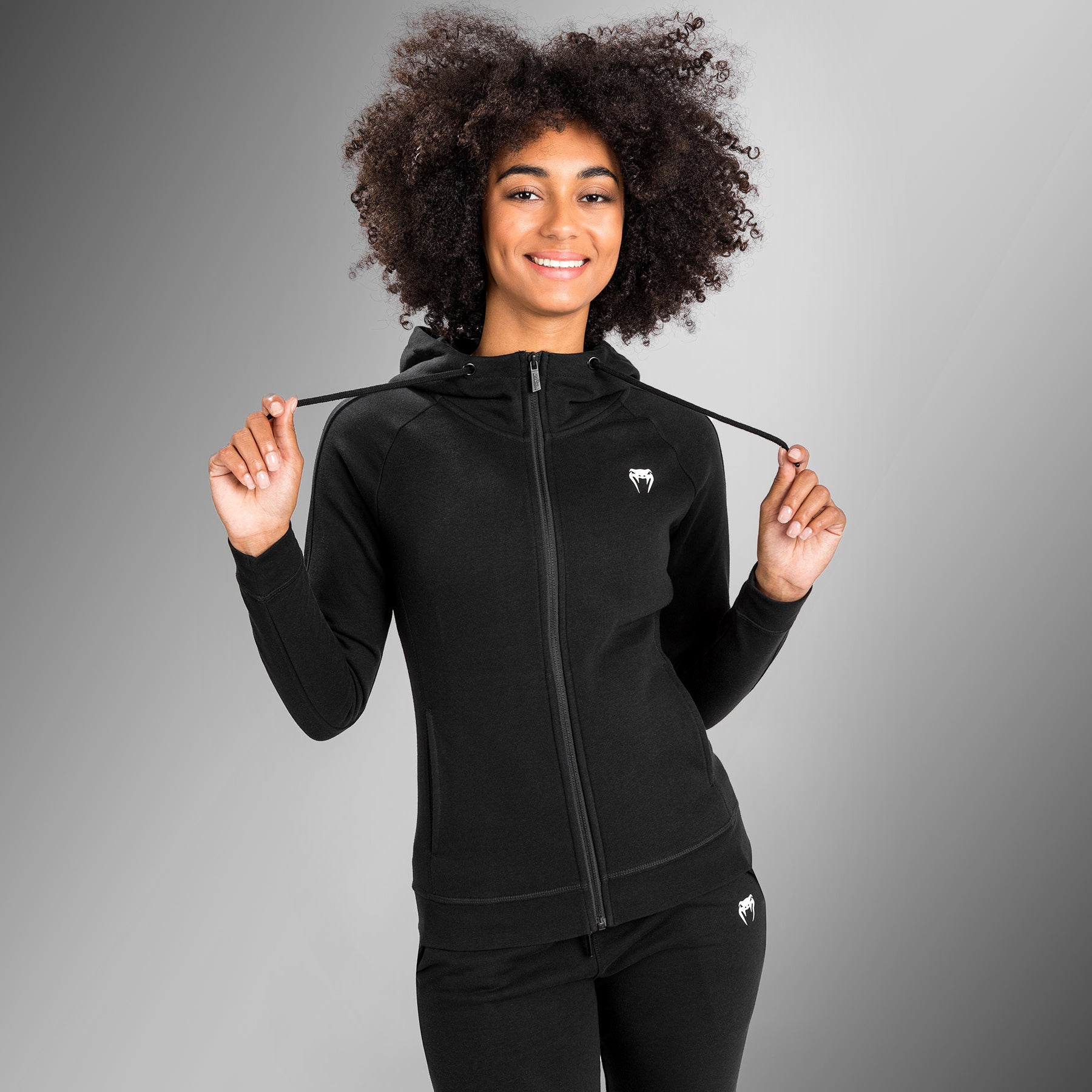 Bench Sweat à capuche zippé en polaire pour femme, Noir , 38
