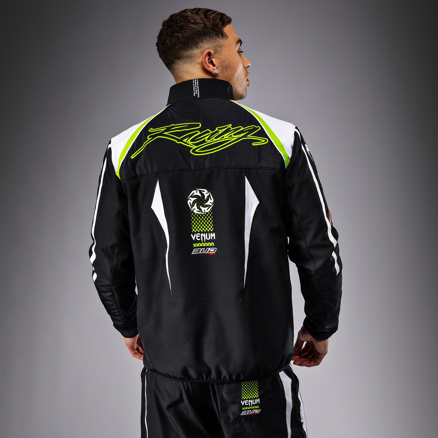 Veste pour Hommes Venum x Bud Racing - Noir/Blanc/Citron Vert - product-type_Vestes