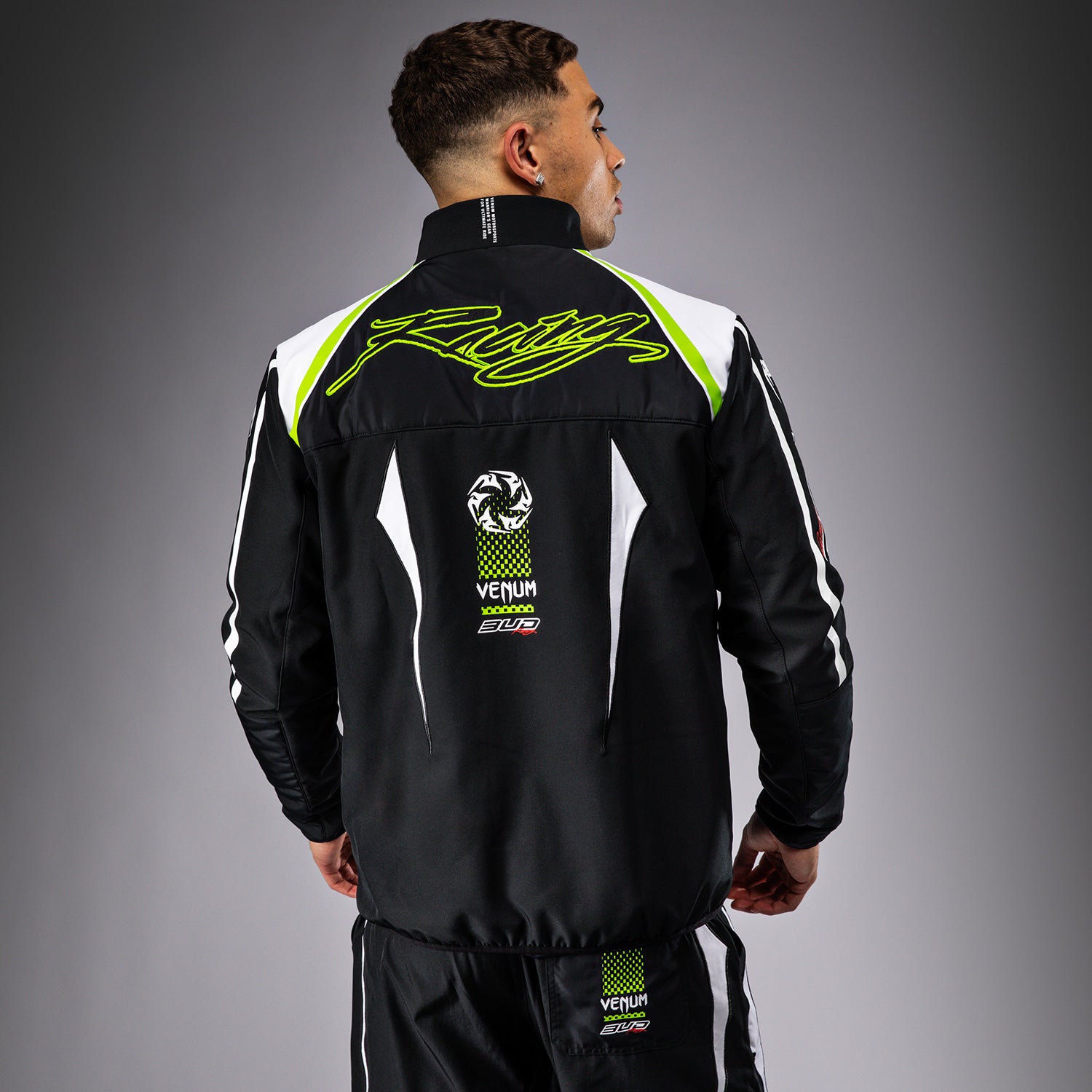 Veste pour Hommes Venum x Bud Racing - Noir/Blanc/Citron Vert - product-type_Vestes