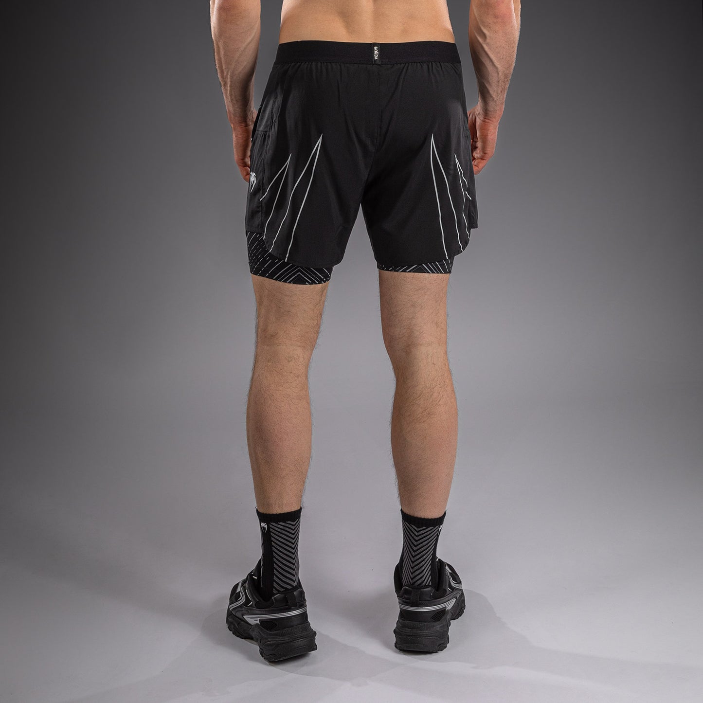 Short d’Entraînement Venum Midnight Fury – Noir/Gris/Argent - product-type_Shorts de training