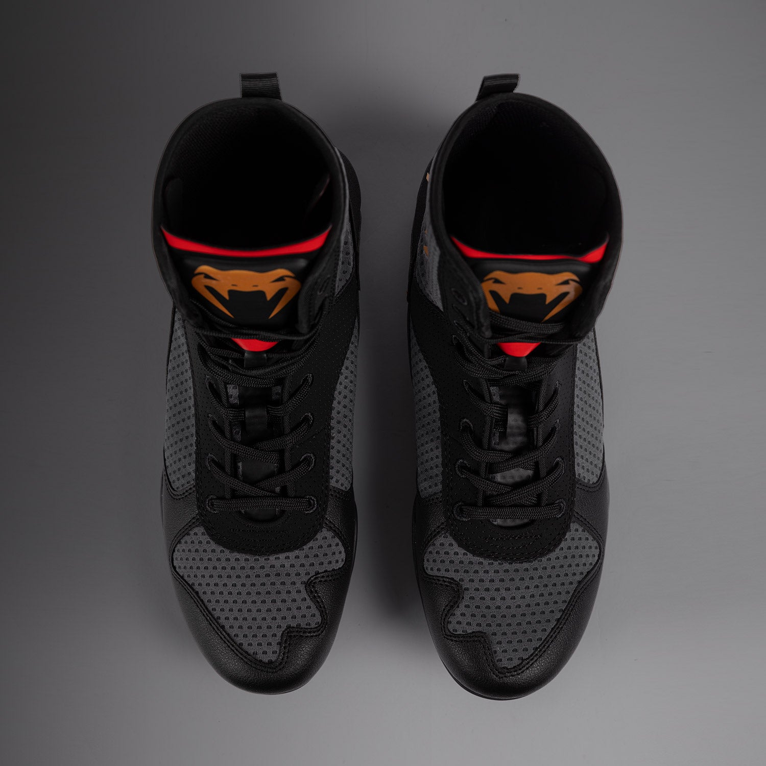 Chaussures de boxe Venum Elite - Gris Orage/Or - product-type_Chaussures de boxe